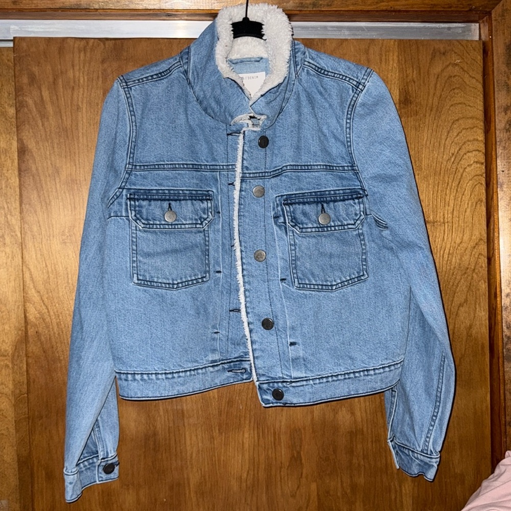 ASOS Blue Jean Jacket with White Lining